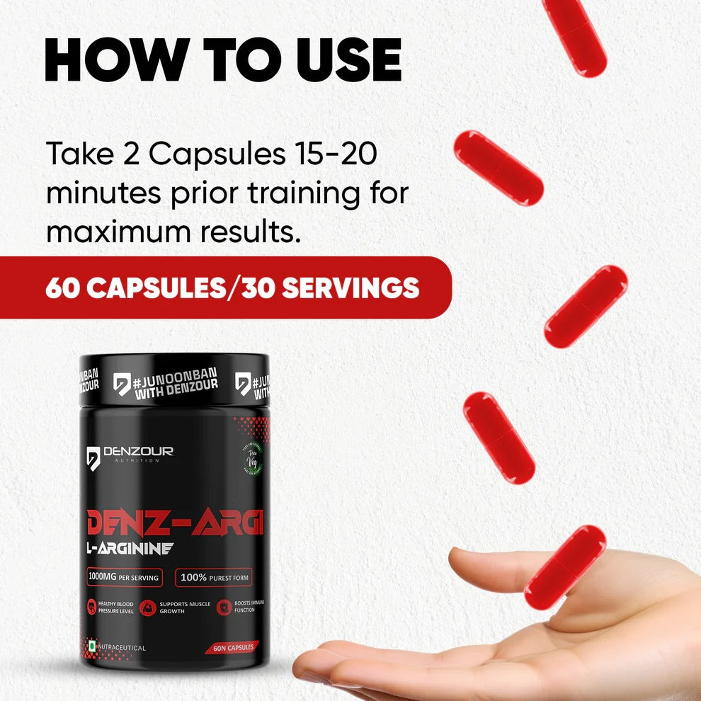 Denz-Argi L-Arginine - 60 Capsules