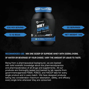 DENZOUR WHEY SUPREME WITH ISOLATE | 1 KG PACK